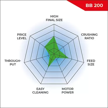 Performance radar chart BB 200