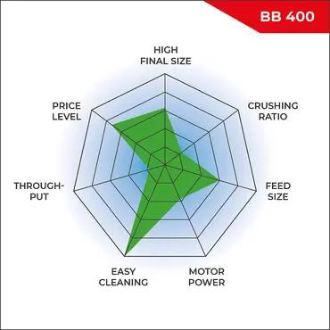 Performance radar chart BB 400