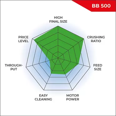 Performance radar chart BB 500